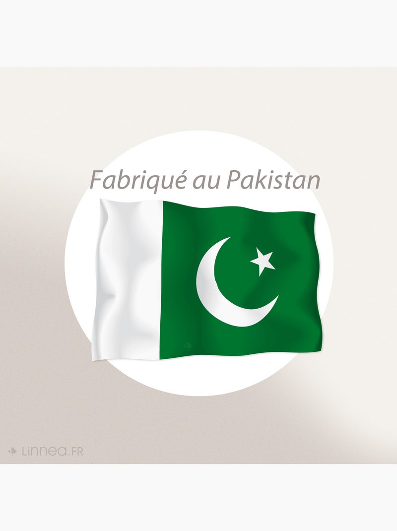 Housse de coussin lin et coton collection LUZIA Vert bouteille - Kiabi