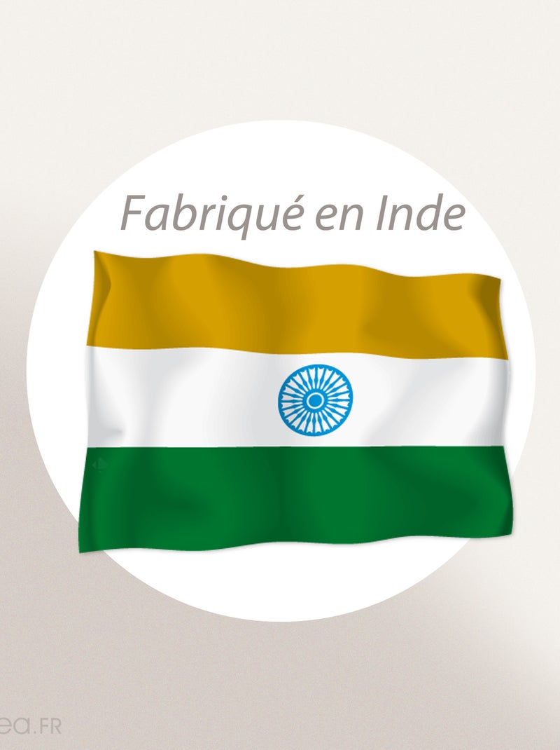 Housse de coussin lin et coton lavé JUNKO Kaki - Kiabi