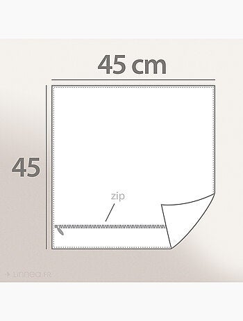 Housse de coussin lin et coton lavé JUNKO