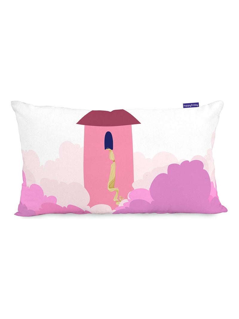Housse de coussin Long braid "Happyfriday" Blanc - Kiabi