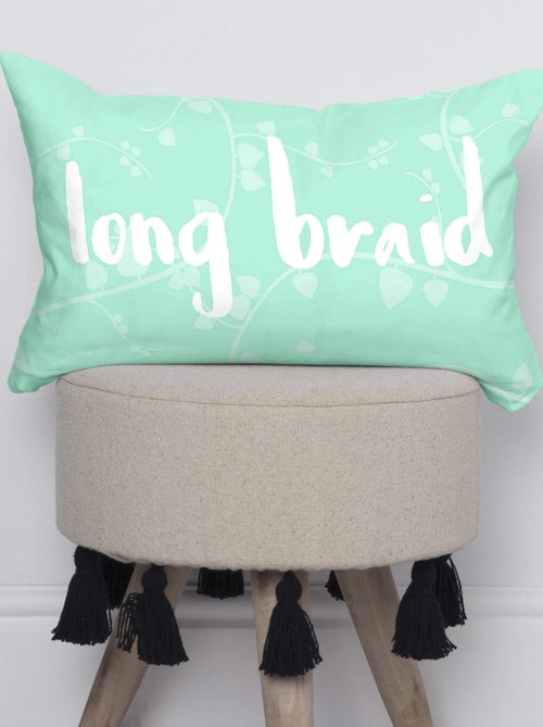 Housse de coussin Long braid "Happyfriday" - Kiabi