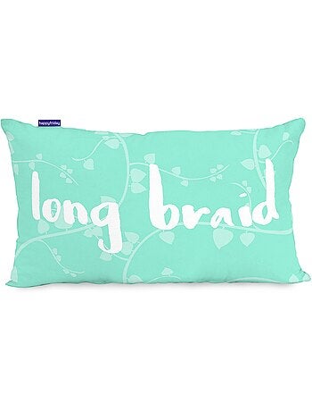 Housse de coussin long braid "happyfriday