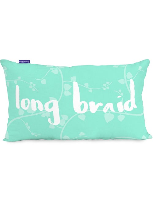 Housse de coussin Long braid "Happyfriday" - Kiabi