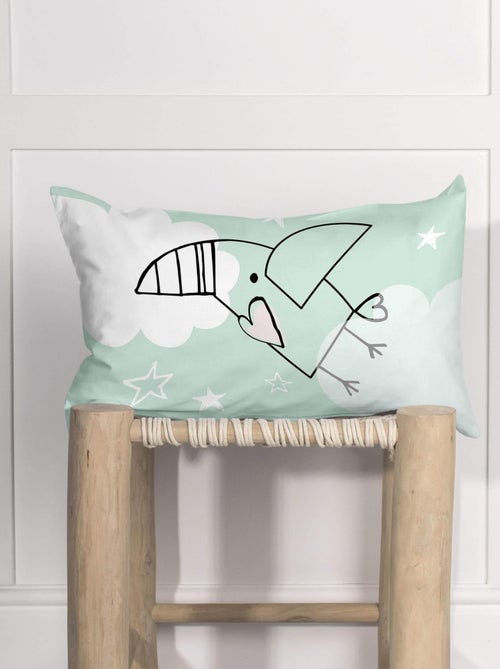 Housse de coussin Macaque "Happyfriday" - Kiabi
