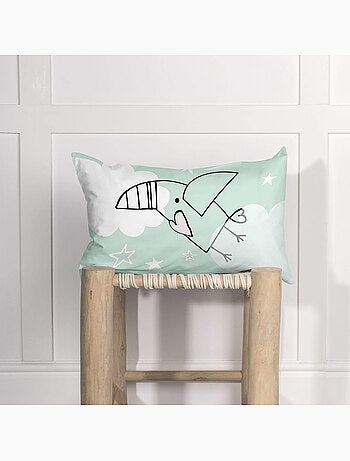 Housse de coussin macaque "happyfriday
