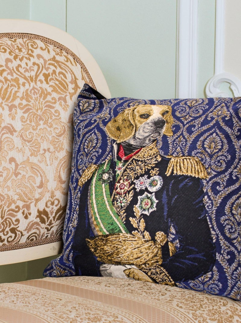 Housse de coussin MARÉCHAL Bleu impérial - Kiabi