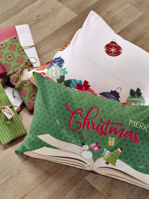 Housse de coussin Merry christmas "Happyfriday" - Kiabi