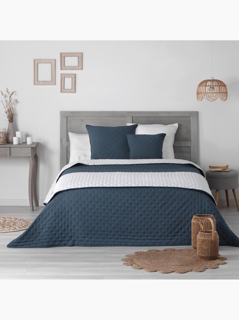 Housse de Coussin microfibre 40x40 cm Mellew Bleu Bleu - Kiabi