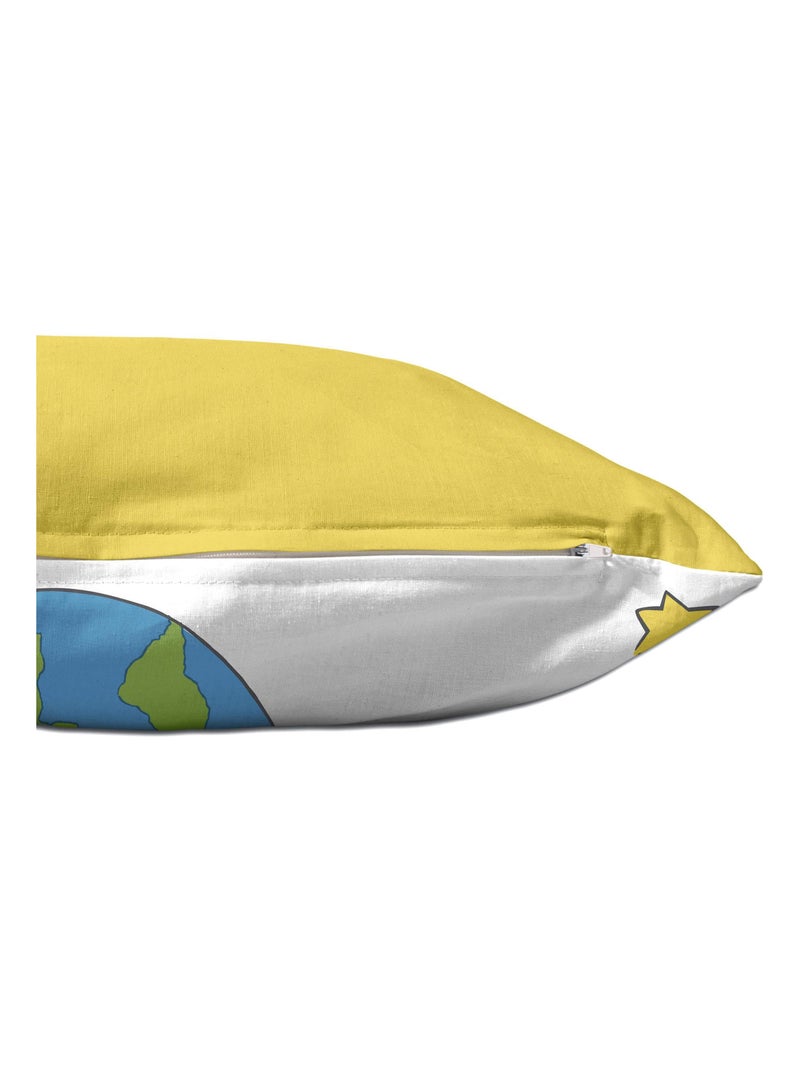 Housse de coussin Migration "Happyfriday" Blanc - Kiabi
