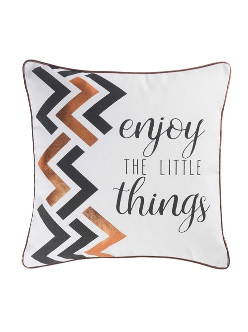 Housse de coussin Modele Enjoy the Little Things - Kiabi