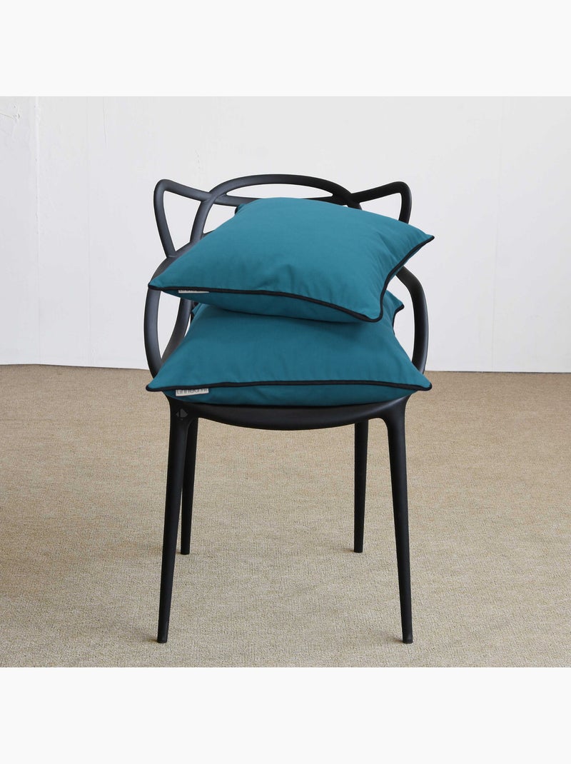 Housse de coussin MONTSEGUR Carré Bleu impérial - Kiabi