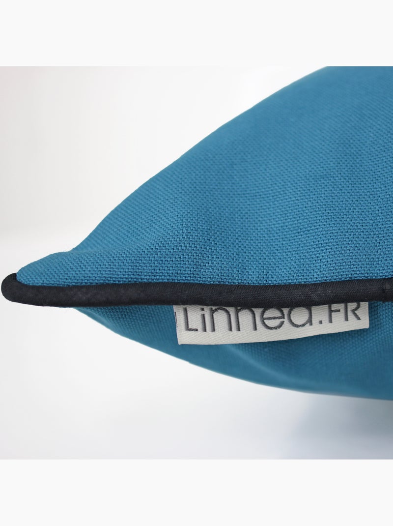 Housse de coussin MONTSEGUR Carré Bleu impérial - Kiabi