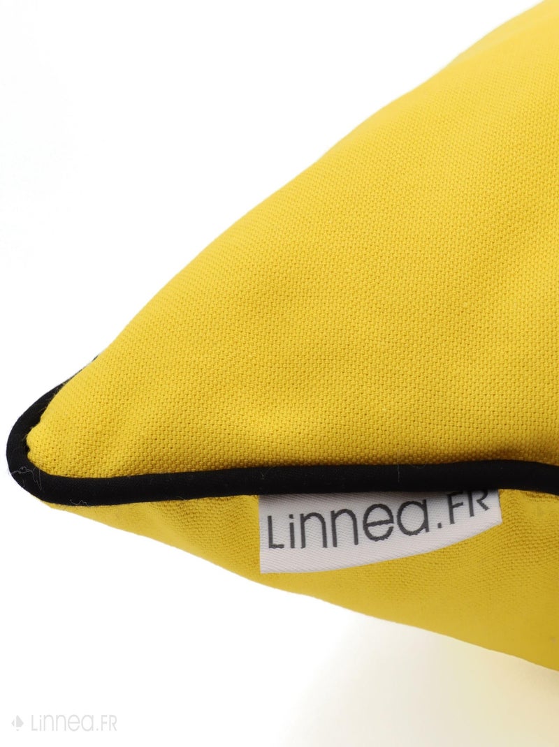 Housse de coussin MONTSEGUR Carré Jaune moutarde - Kiabi