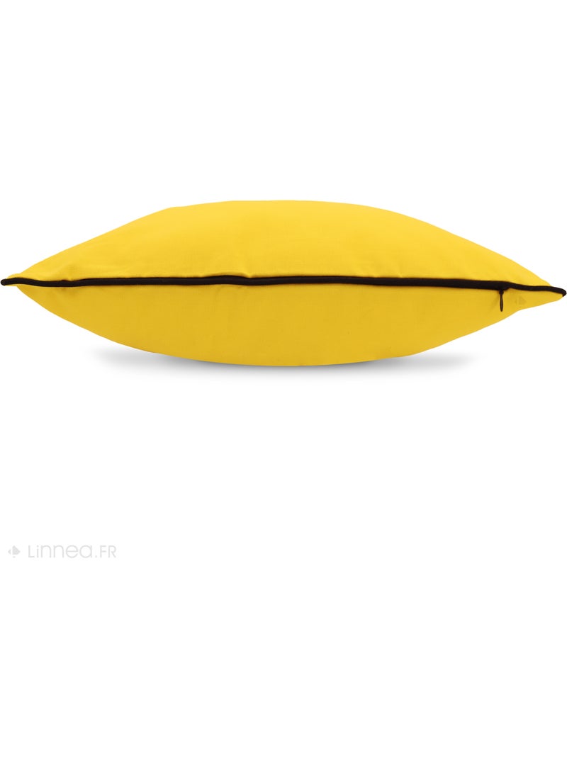 Housse de coussin MONTSEGUR Carré Jaune moutarde - Kiabi