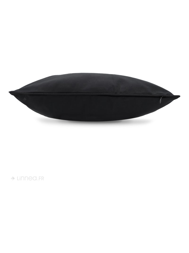 Housse de coussin MONTSEGUR Carré Noir Noir - Kiabi
