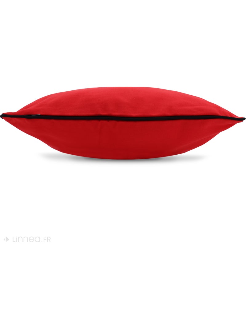 Housse de coussin MONTSEGUR Carré Rouge tomate - Kiabi