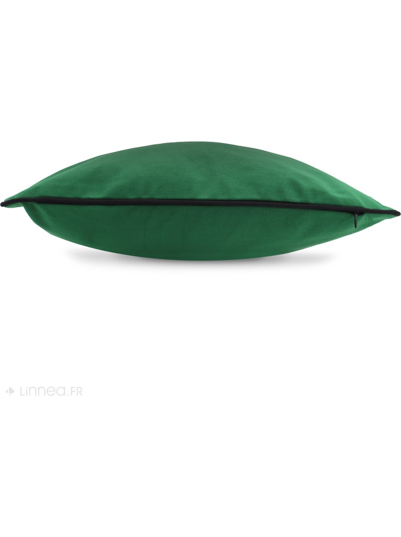 Housse de coussin MONTSEGUR Carré Vert sapin - Kiabi