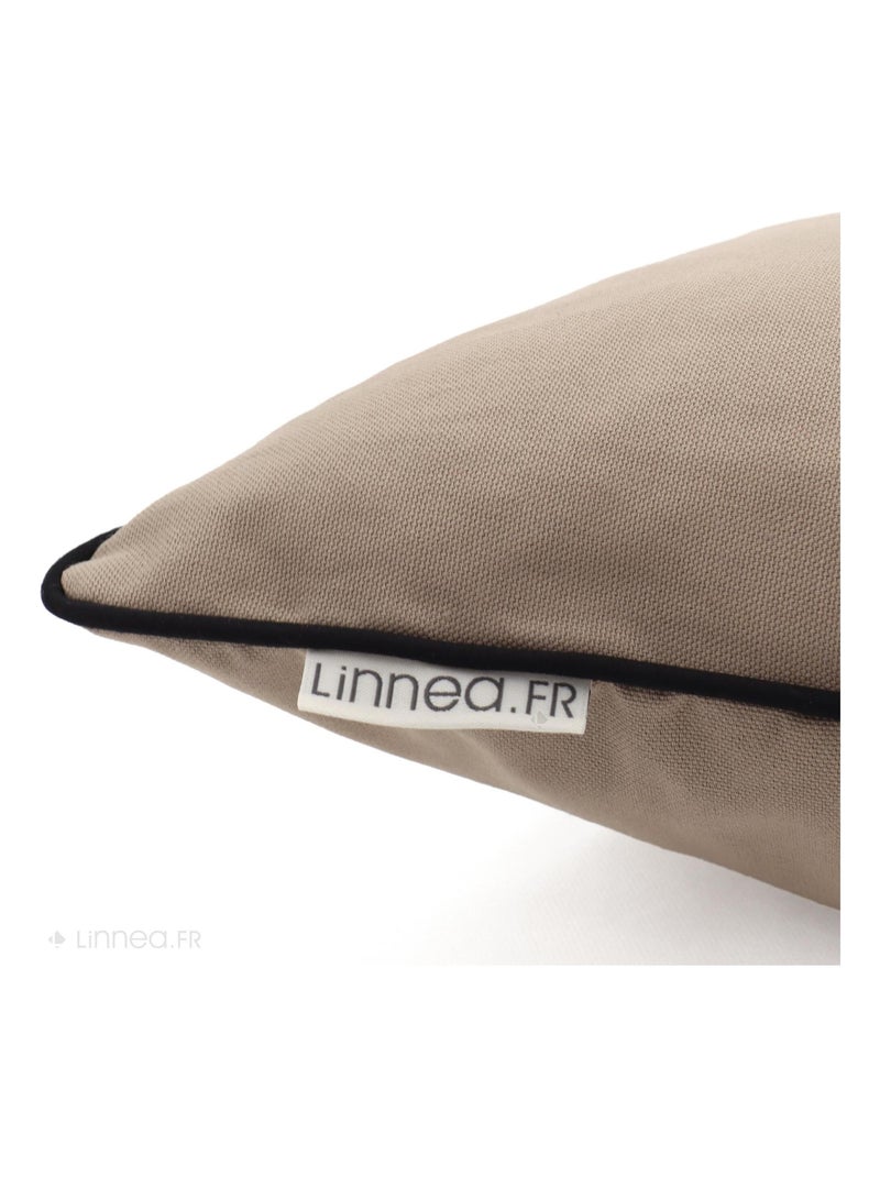 Housse de coussin MONTSEGUR Rectangulaire Gris moyen - Kiabi