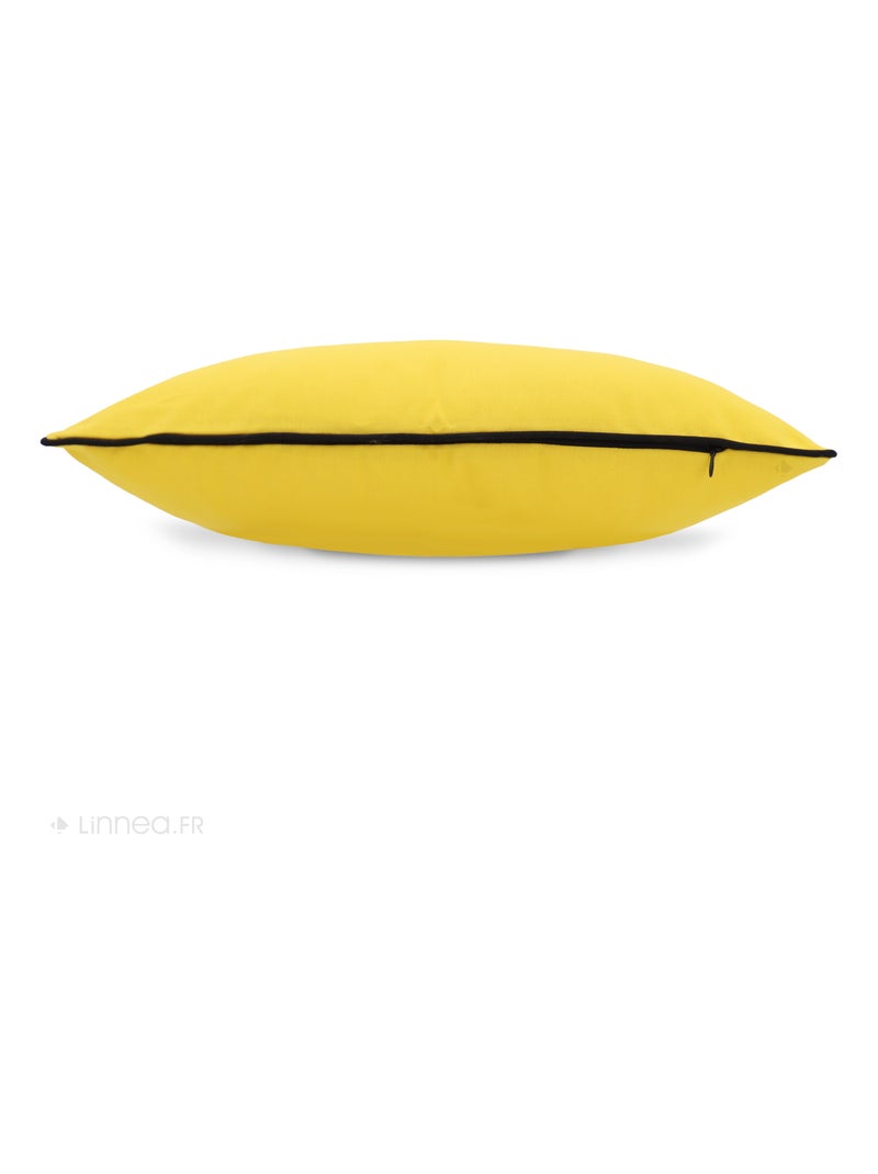 Housse de coussin MONTSEGUR Rectangulaire Jaune moutarde - Kiabi