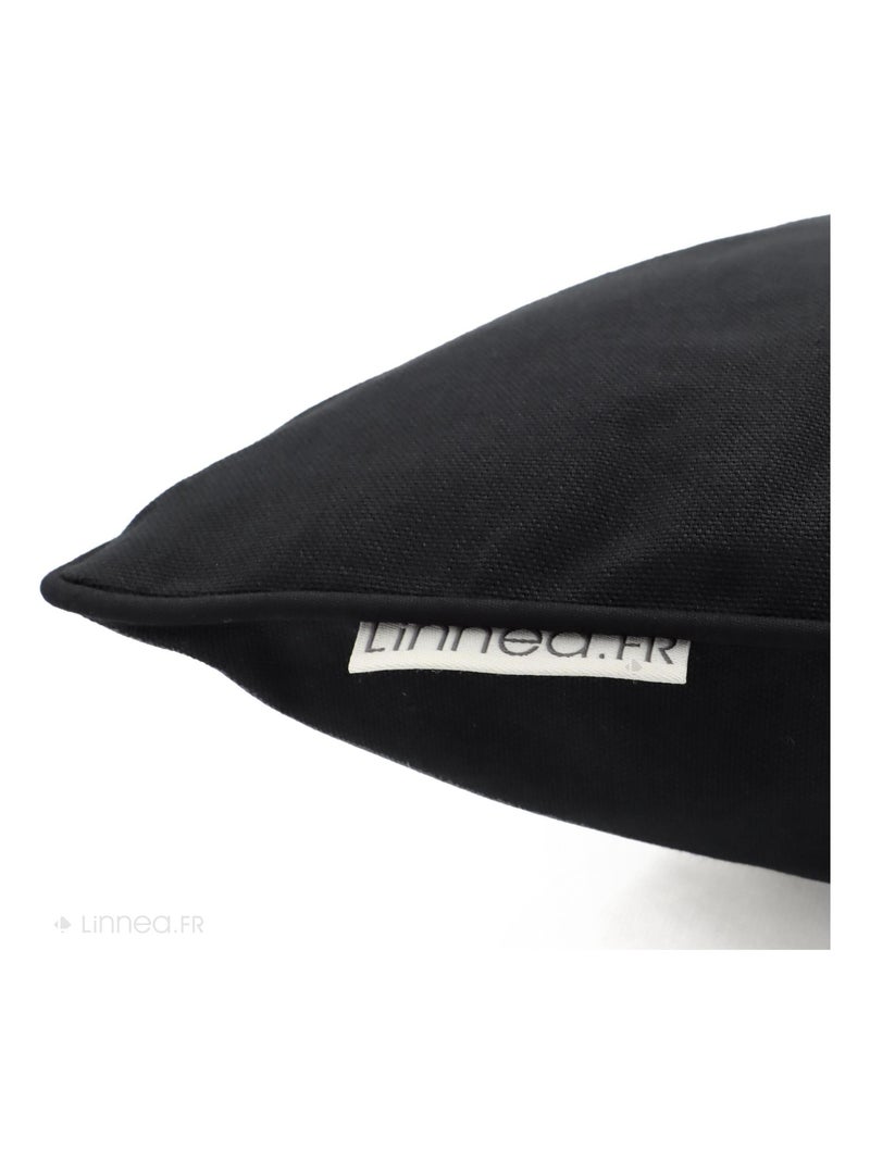 Housse de coussin MONTSEGUR Rectangulaire Noir Noir - Kiabi