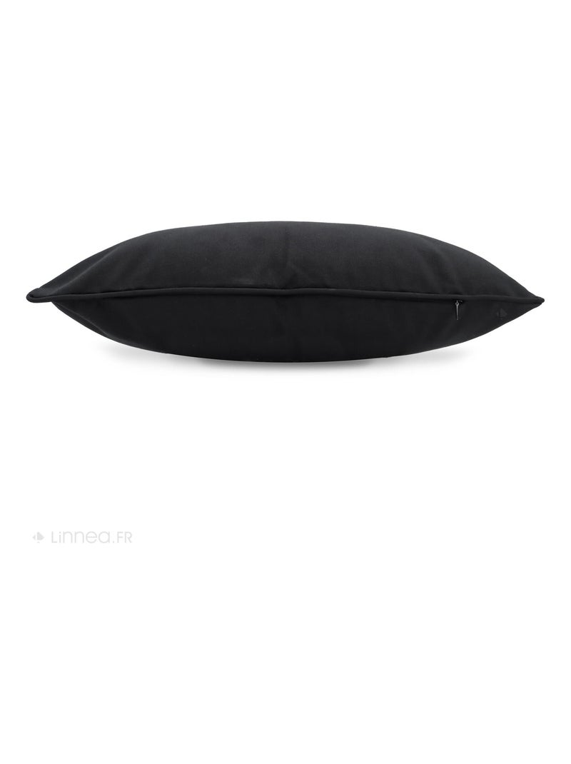 Housse de coussin MONTSEGUR Rectangulaire Noir Noir - Kiabi