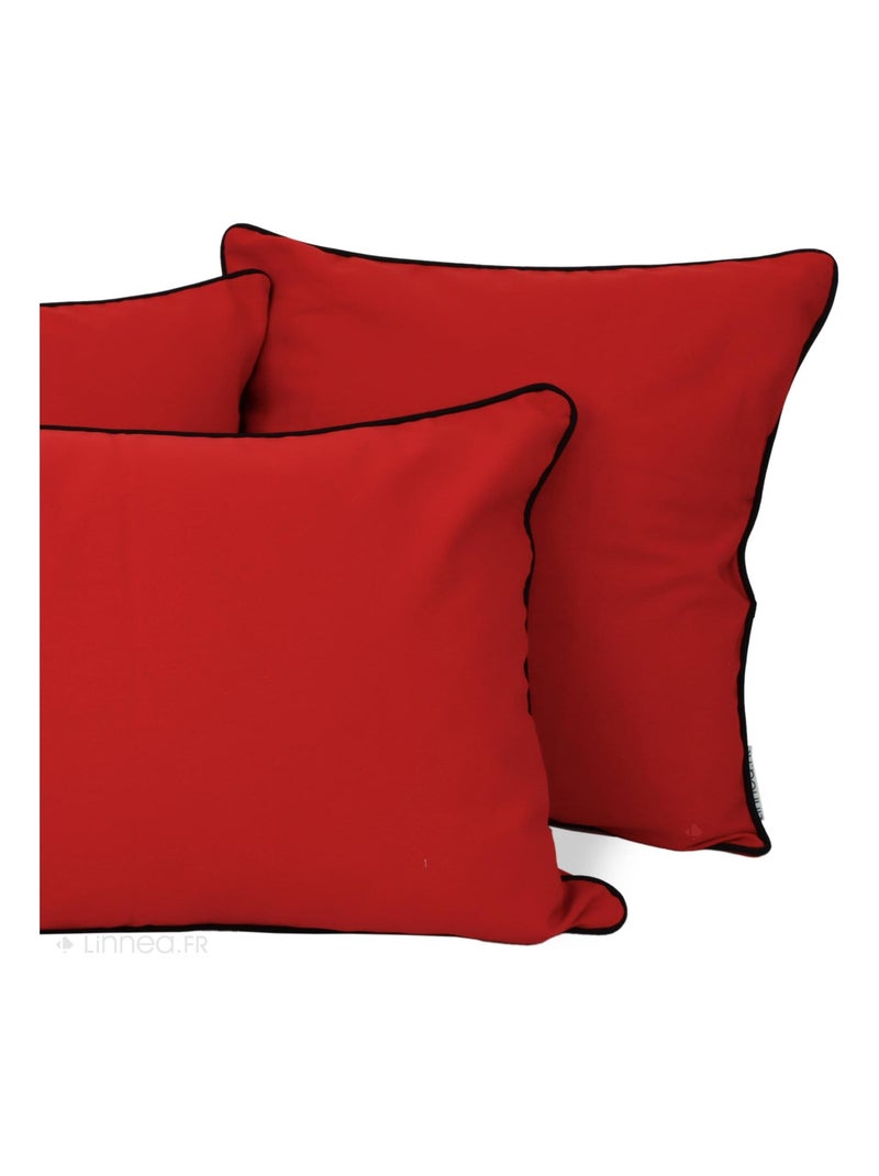 Housse de coussin MONTSEGUR Rectangulaire Rouge tomate - Kiabi