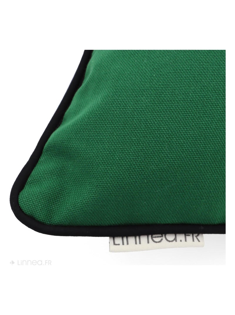 Housse de coussin MONTSEGUR Rectangulaire Vert sapin - Kiabi