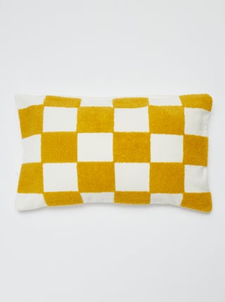 Housse de coussin motif damier - Kiabi Home