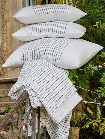 Housse de coussin mousseline de coton IMANI