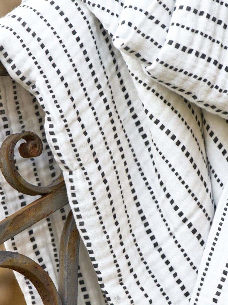 Housse de coussin mousseline de coton IMANI Blanc - Kiabi