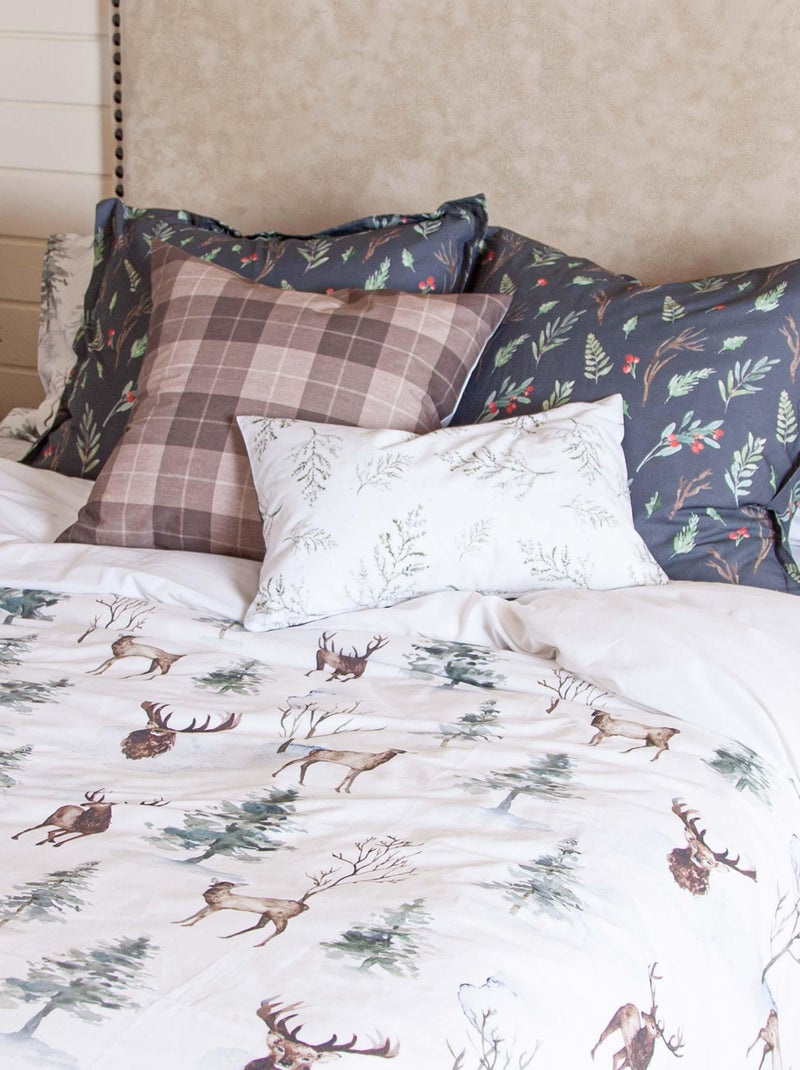 Housse de coussin Mystical winter "Happyfriday" Blanc - Kiabi