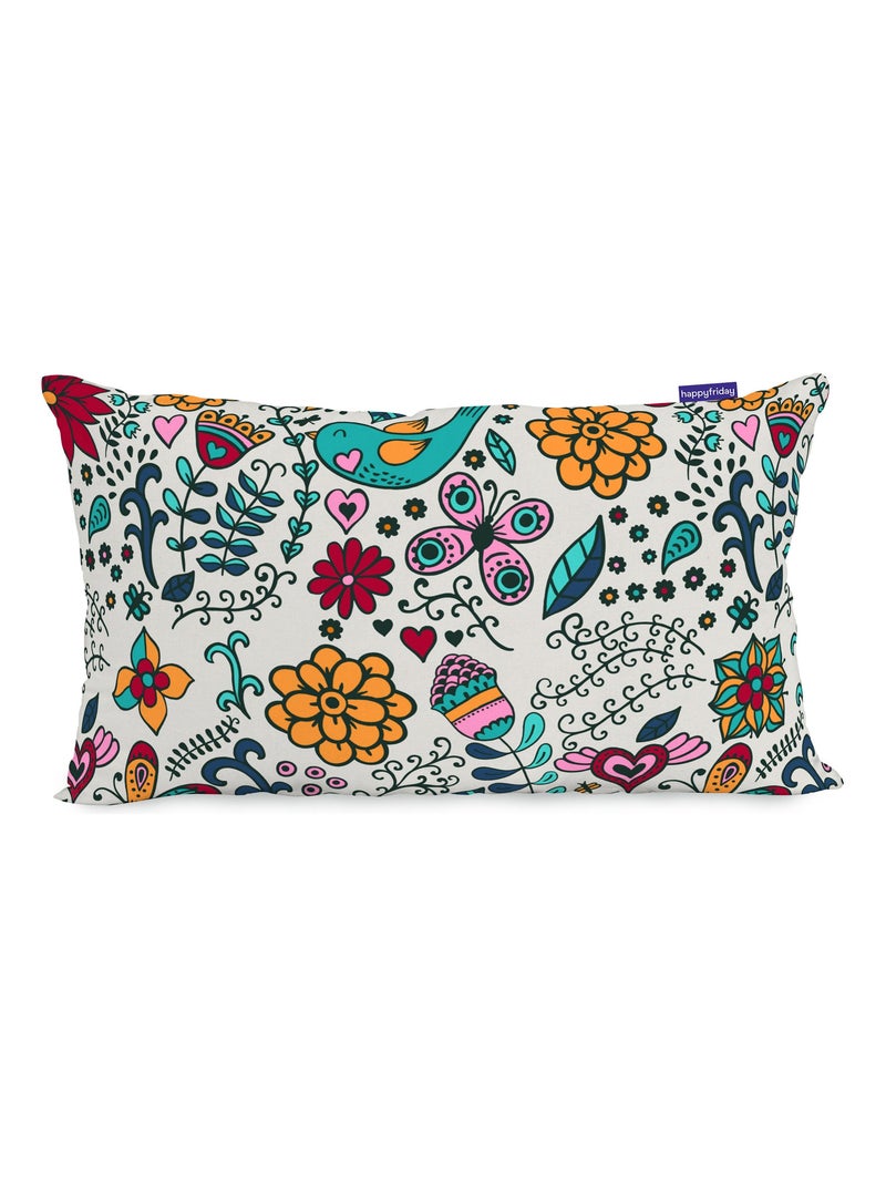 Housse de coussin Nanny "Happyfriday" Blanc - Kiabi