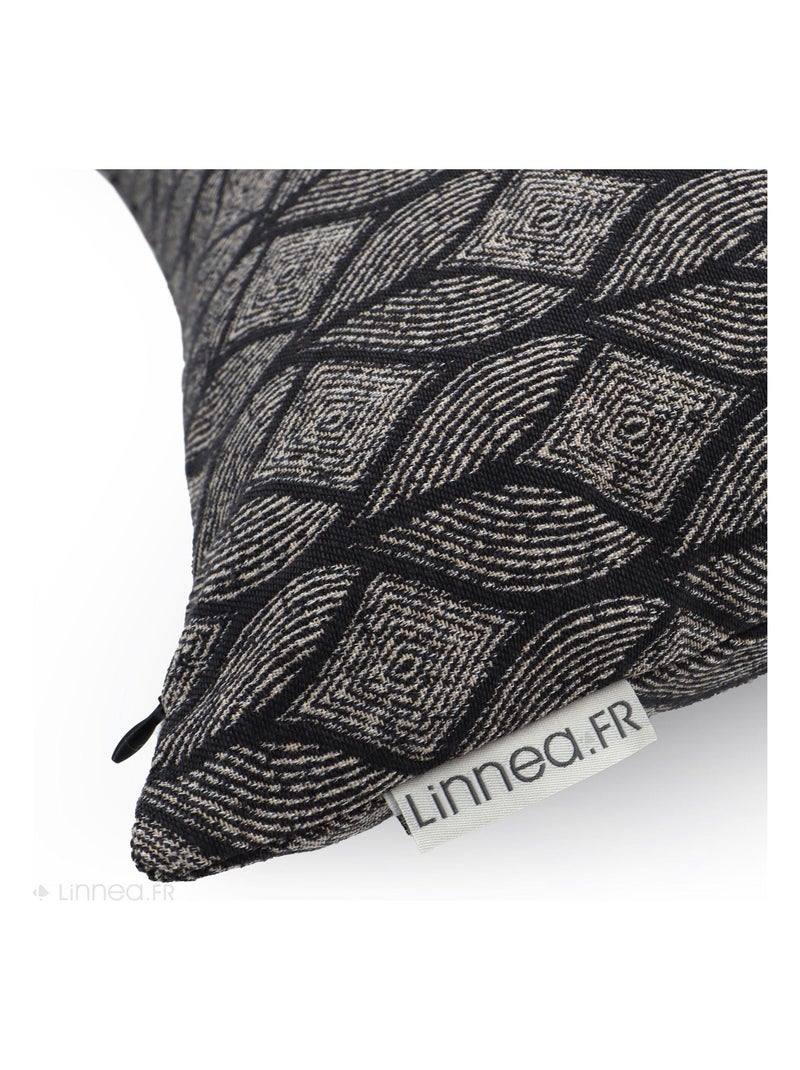 Housse de coussin NOUMEA Rectangulaire gris anthracite - Kiabi