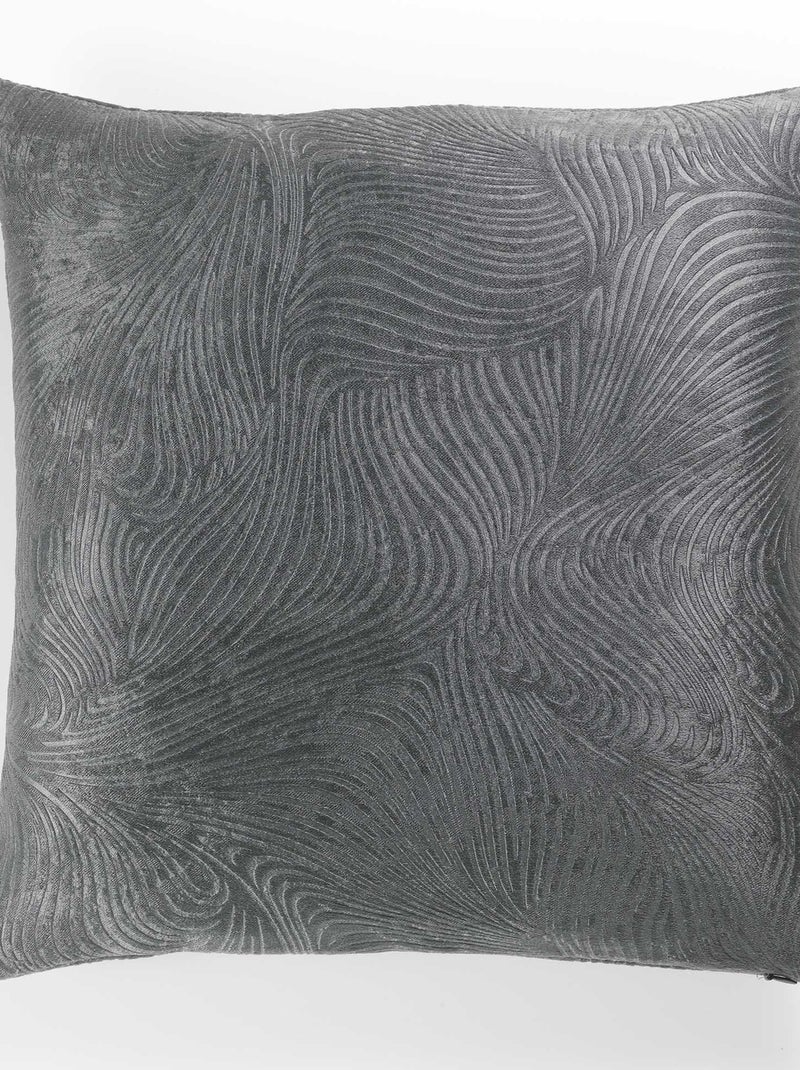 Housse de Coussin Occultant Flanelle Collection Dreamtime gris anthracite - Kiabi