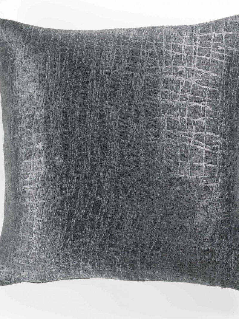 Housse de Coussin Occultant Velours Collection Opacia gris anthracite - Kiabi
