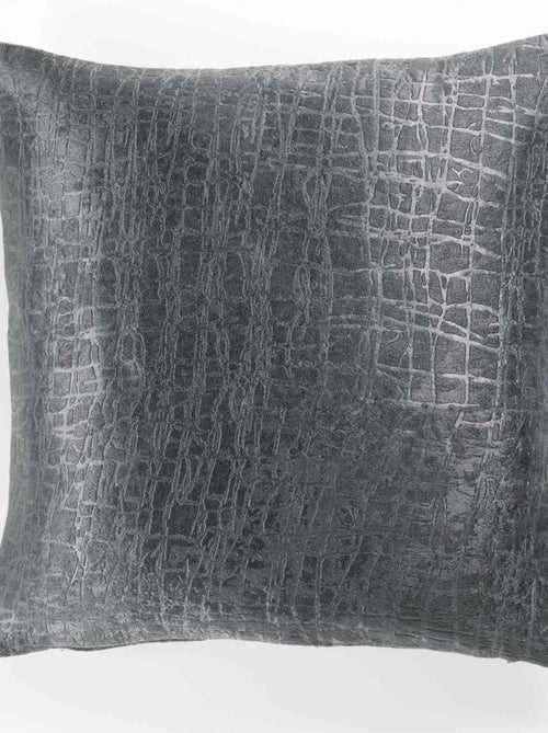 Housse de Coussin Occultant Velours Opacia Anthracite - Kiabi
