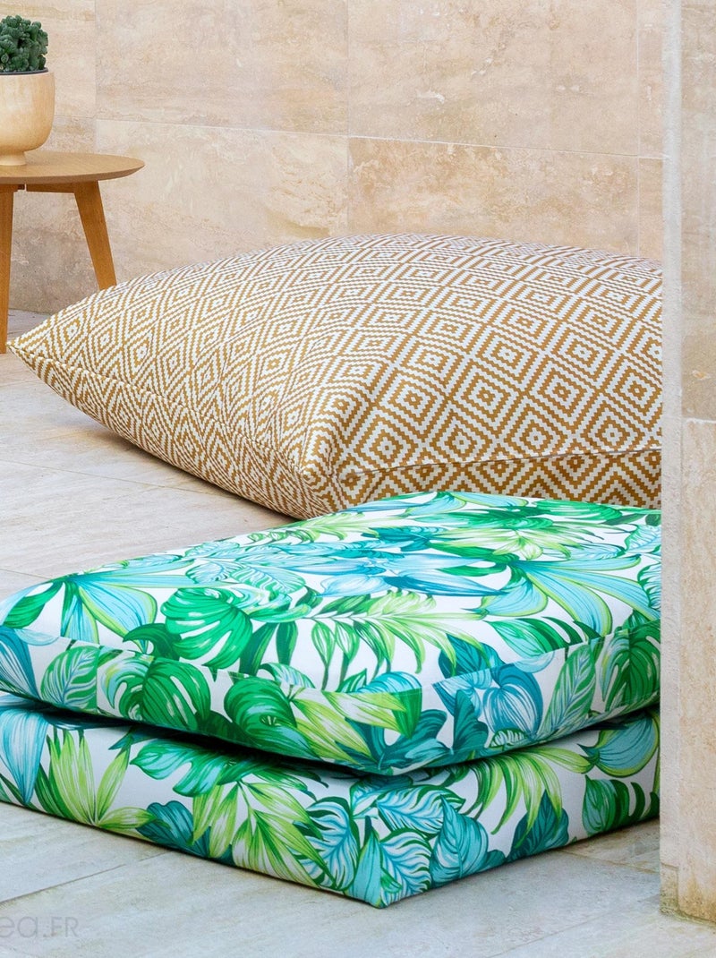 Housse de coussin outdoor PANAMA Carré Jaune or - Kiabi