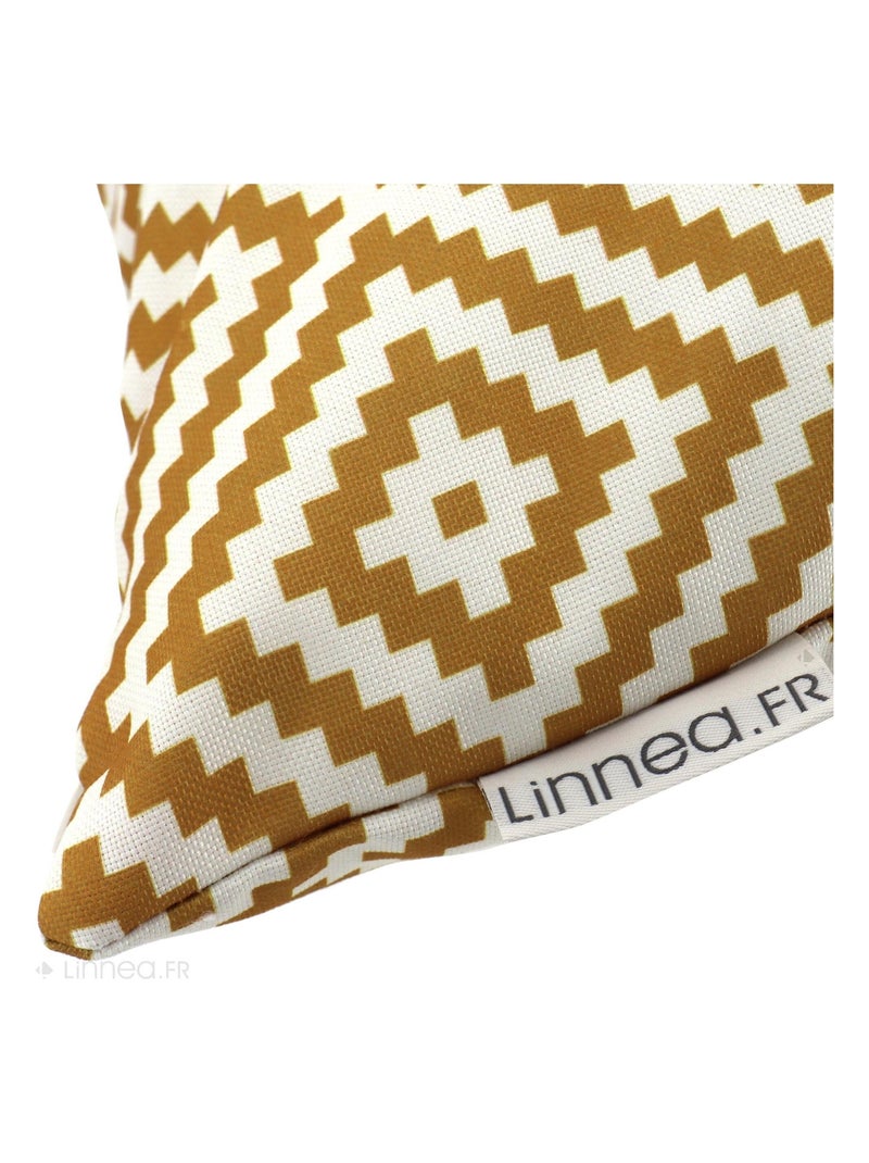 Housse de coussin outdoor PANAMA Carré Jaune or - Kiabi