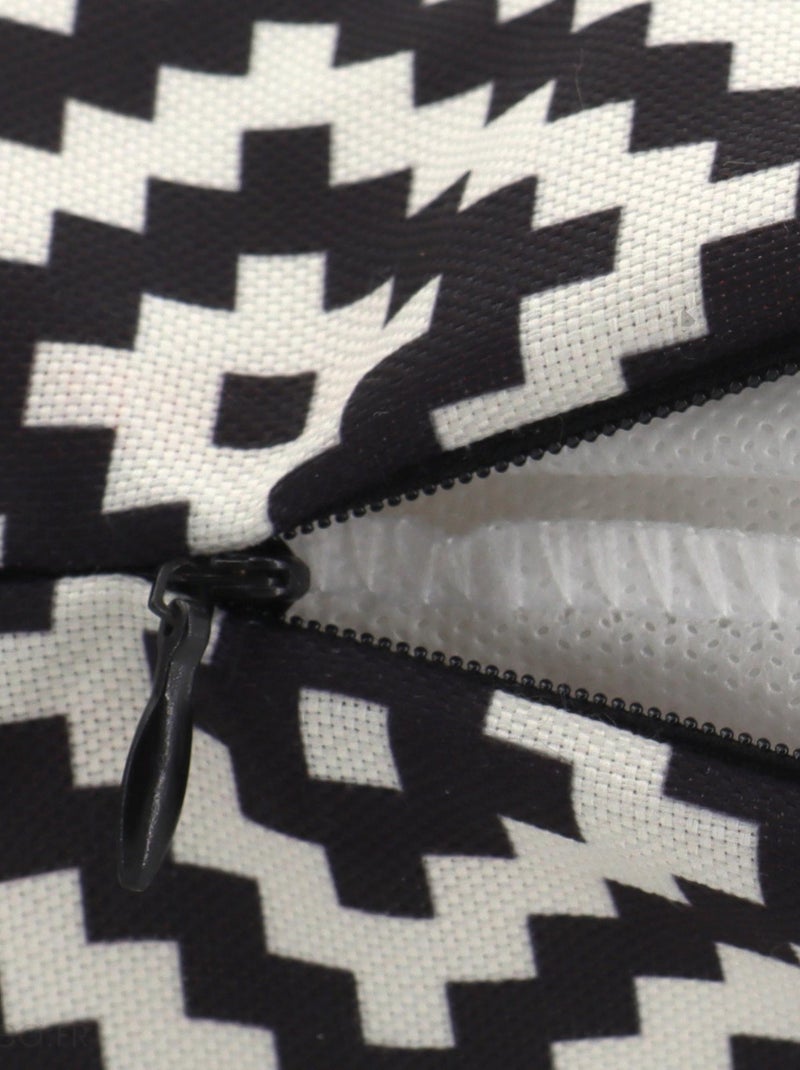 Housse de coussin outdoor PANAMA Carré Noir Noir - Kiabi