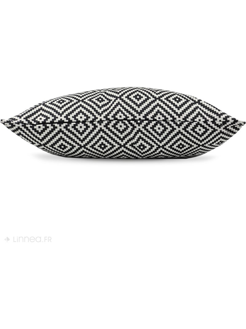 Housse de coussin outdoor PANAMA Carré Noir Noir - Kiabi