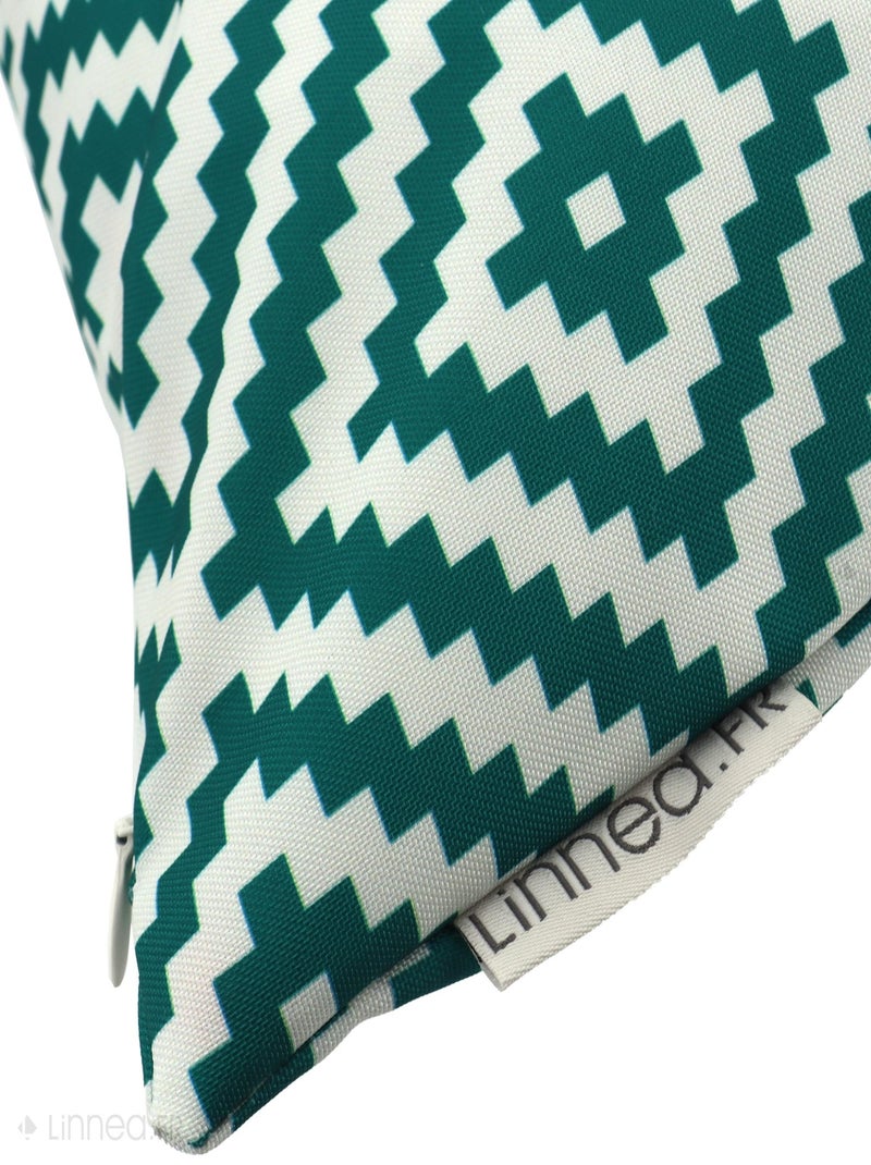 Housse de coussin outdoor PANAMA Carré Vert émeraude - Kiabi