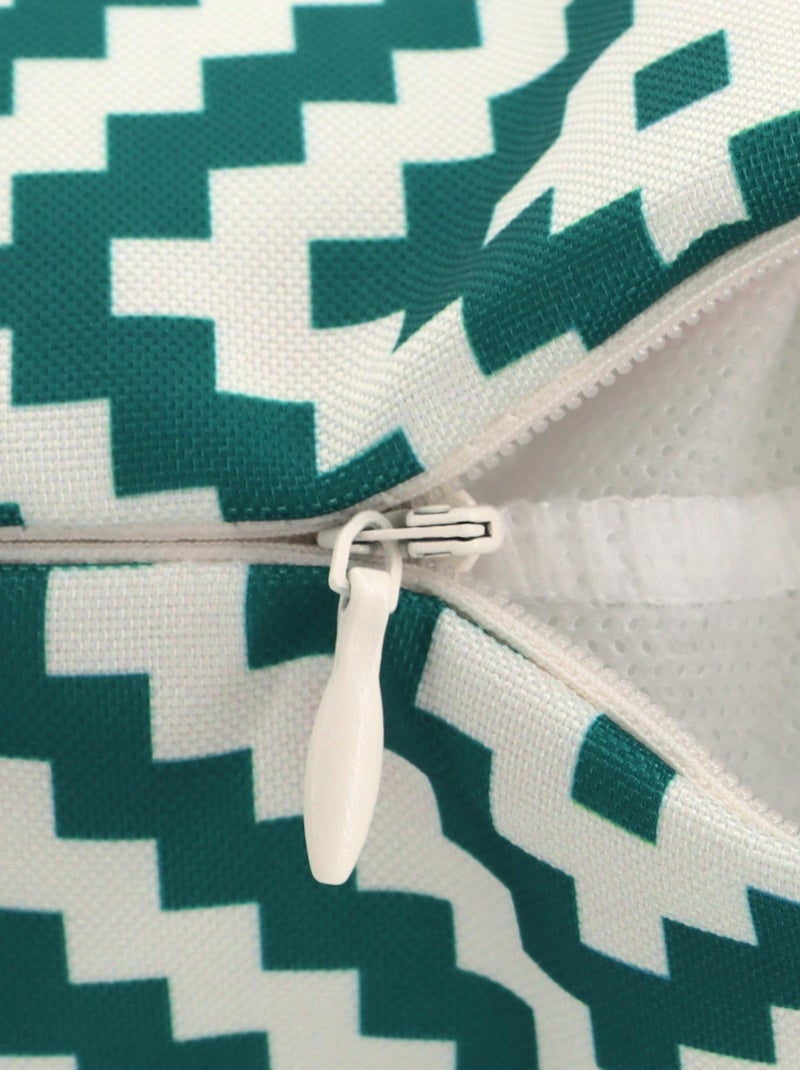 Housse de coussin outdoor PANAMA Carré Vert émeraude - Kiabi