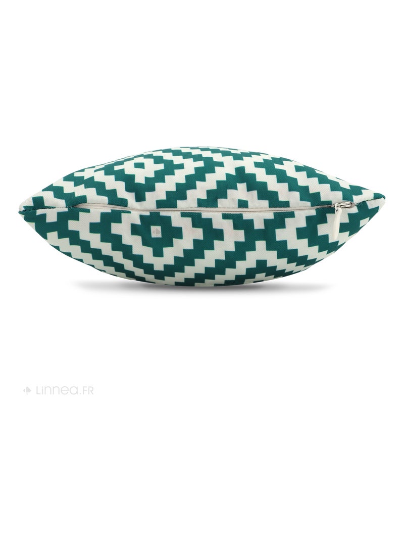 Housse de coussin outdoor PANAMA Carré Vert émeraude - Kiabi