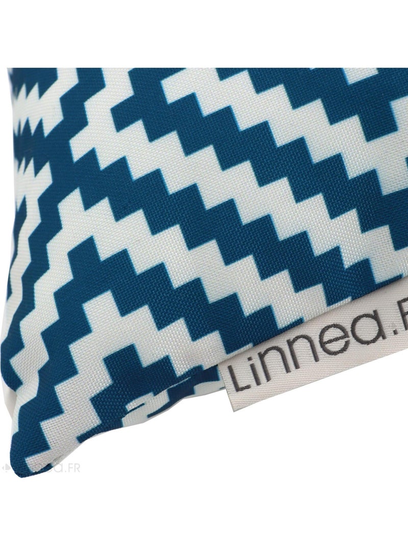 Housse de coussin outdoor PANAMA Rectangulaire Bleu canard - Kiabi