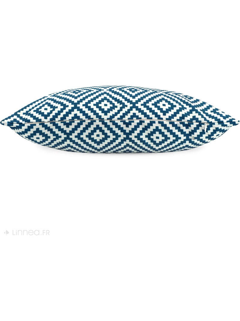 Housse de coussin outdoor PANAMA Rectangulaire Bleu canard - Kiabi