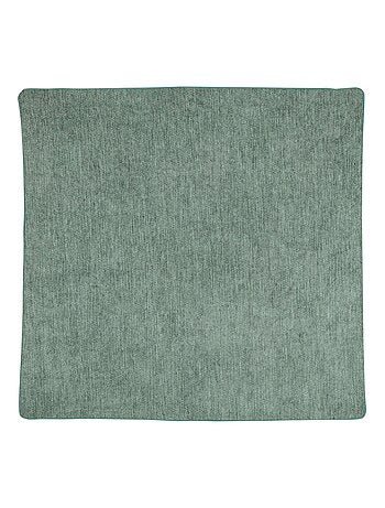 Housse de coussin passepoilée - effet velours