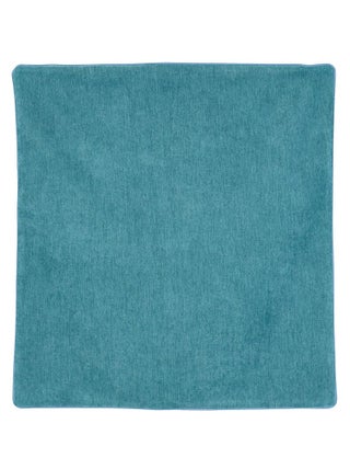 Housse de coussin passepoilée  - Effet velours