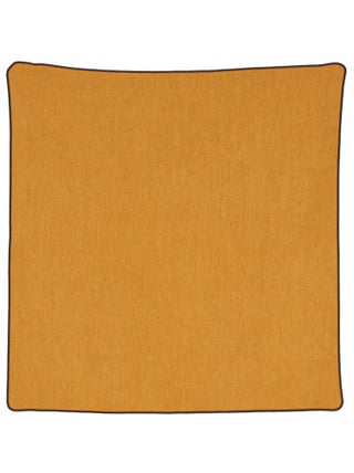 Housse de coussin passepoilée  - Effet velours