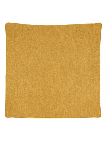 Housse de coussin passepoilée - Effet velours