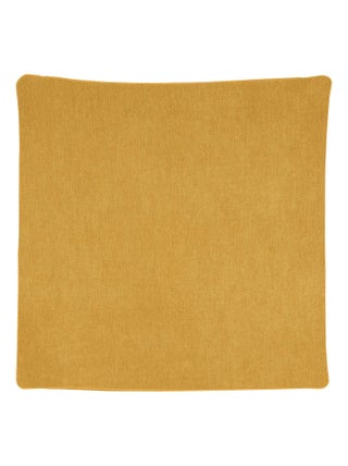 Housse de coussin passepoilée  - Effet velours